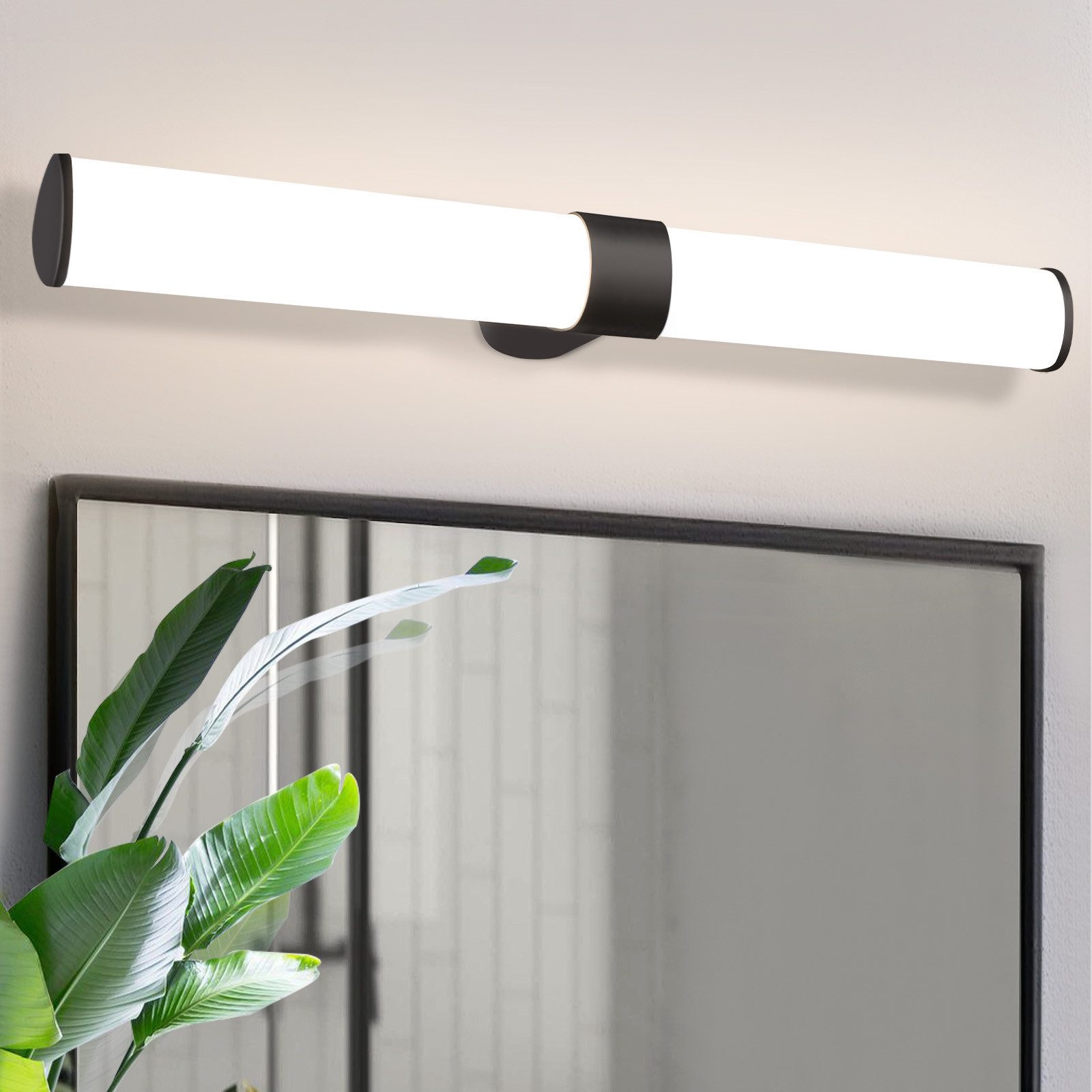 NETTLIFE LED - spegelvägglampa, 15W, 60cm, neutral, vit, 4000K, svart