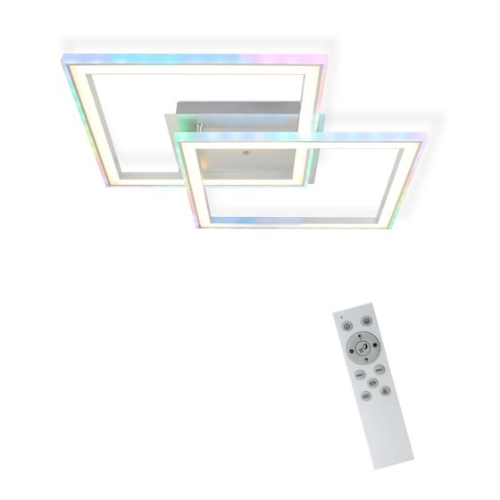 NETTLIFE RGB LED-taklampa, färgskiftande, dimbar lampa med fjärrkontroll, 35W