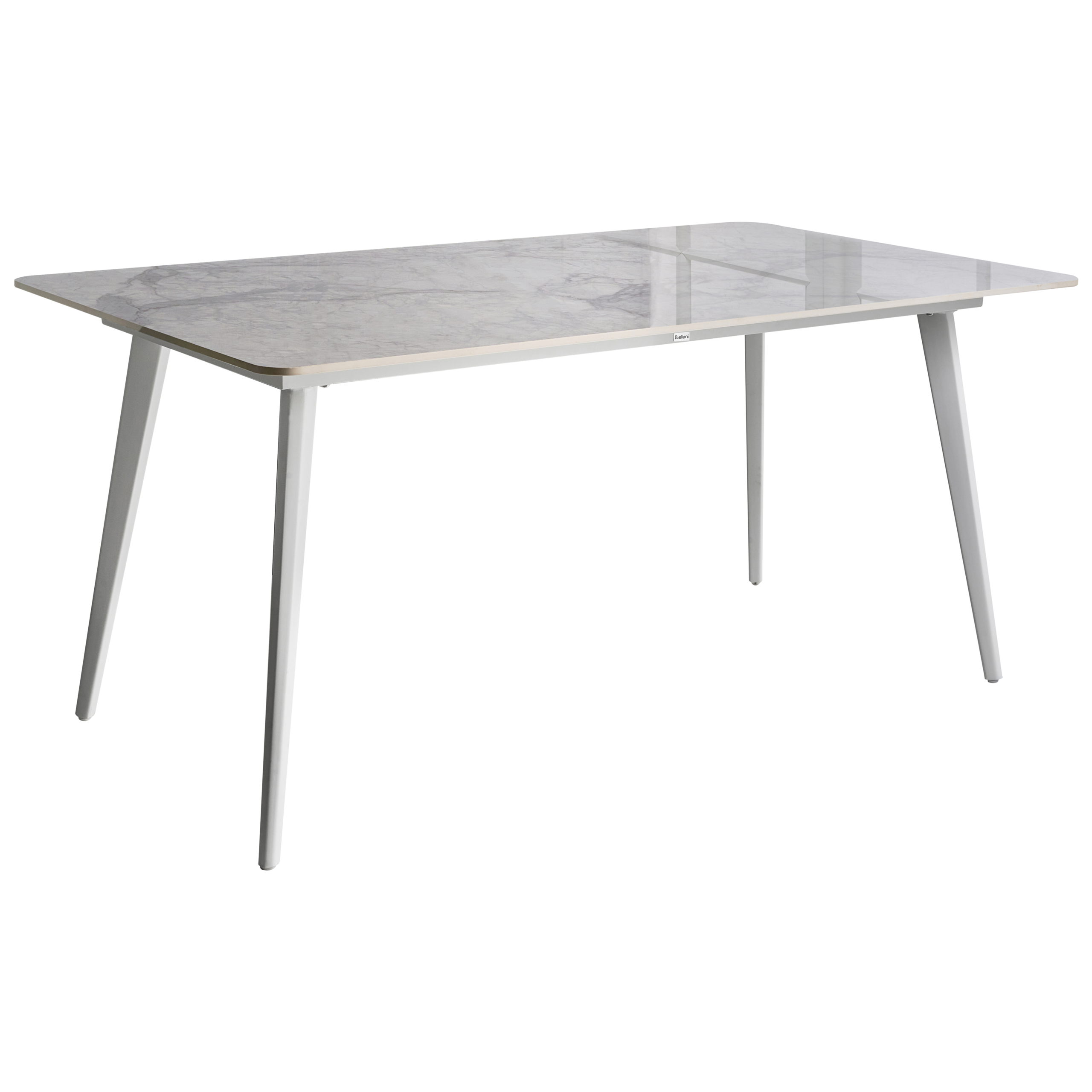Trädgårdsmatbord RODALLO 160 cm 90 cm Sten Vit marmor