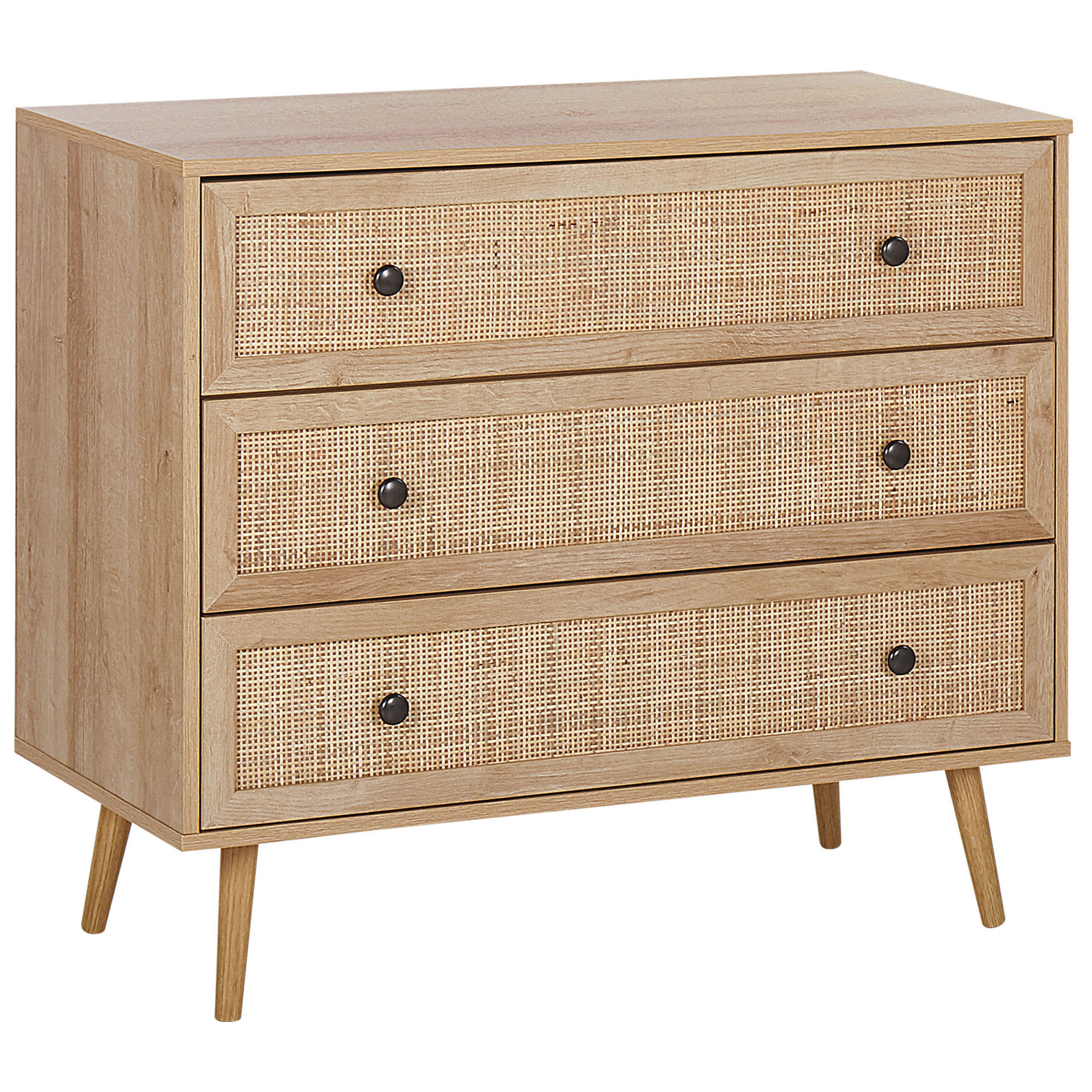 Byrå med 3 lådor PONCA Ljusbrun