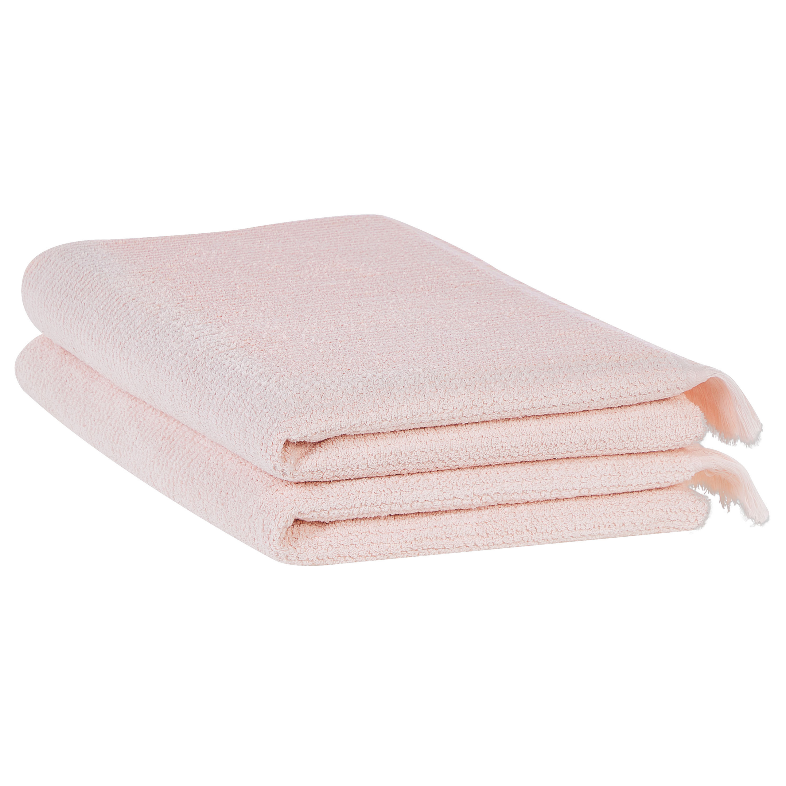 Set med 2 handdukar ATIU Bomullsfrotté Pastellrosa