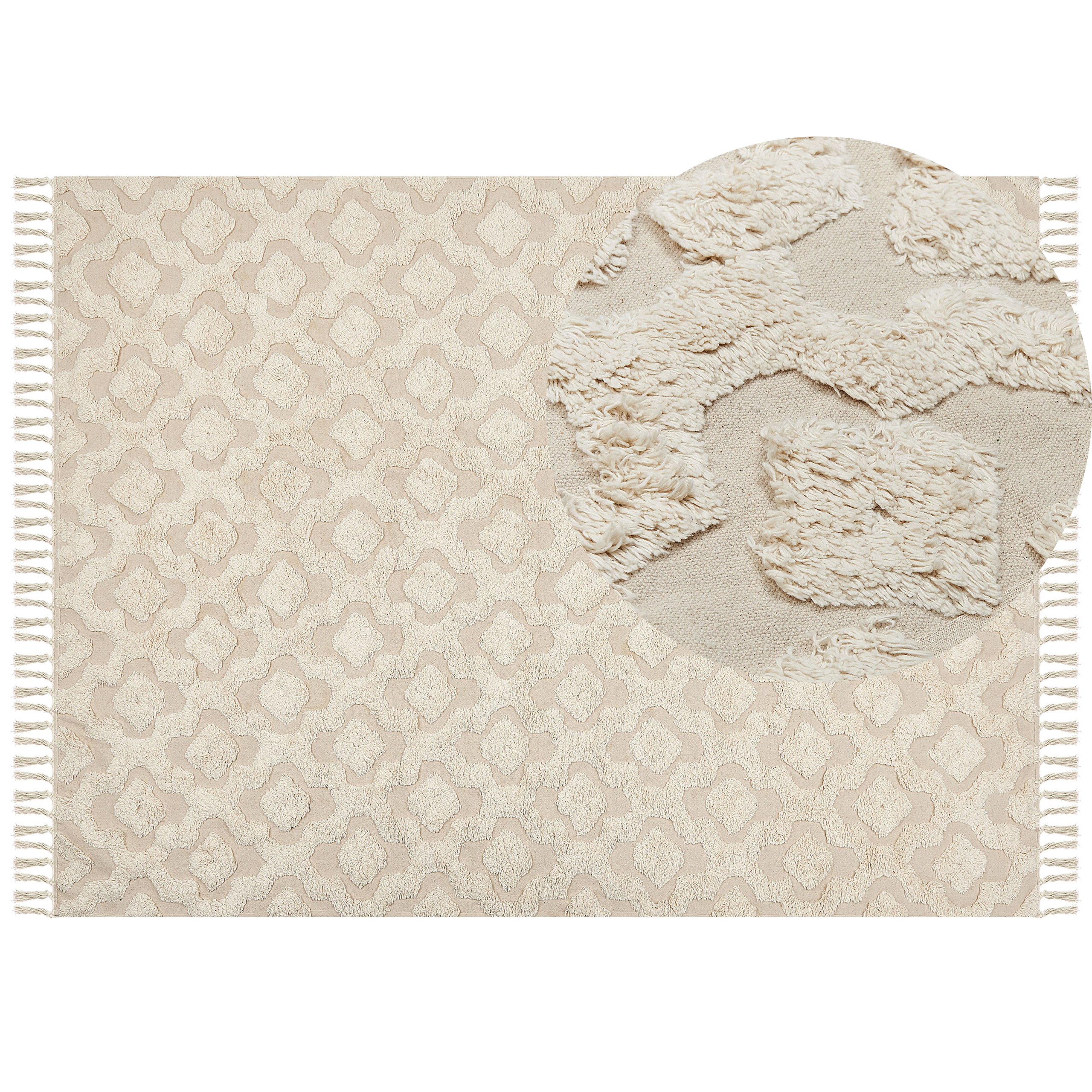 Matta AKSARAY Beige 160 x 230 cm Bomull