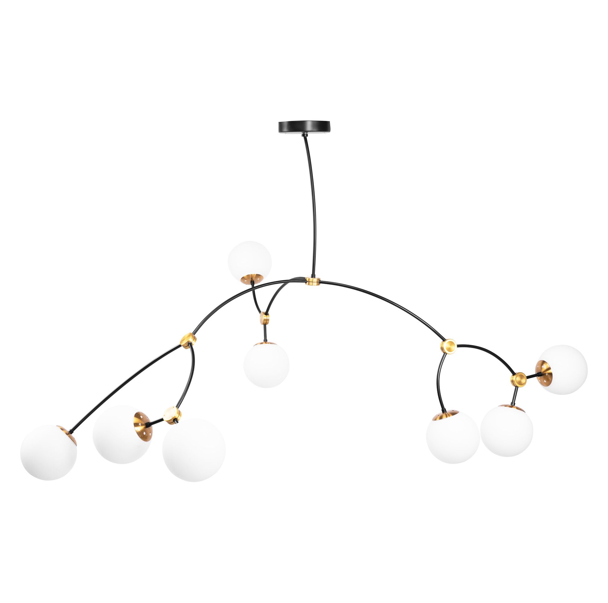 TOOLIGHT hängande taklampa APP1673-8CP Svart 100x100x50cm