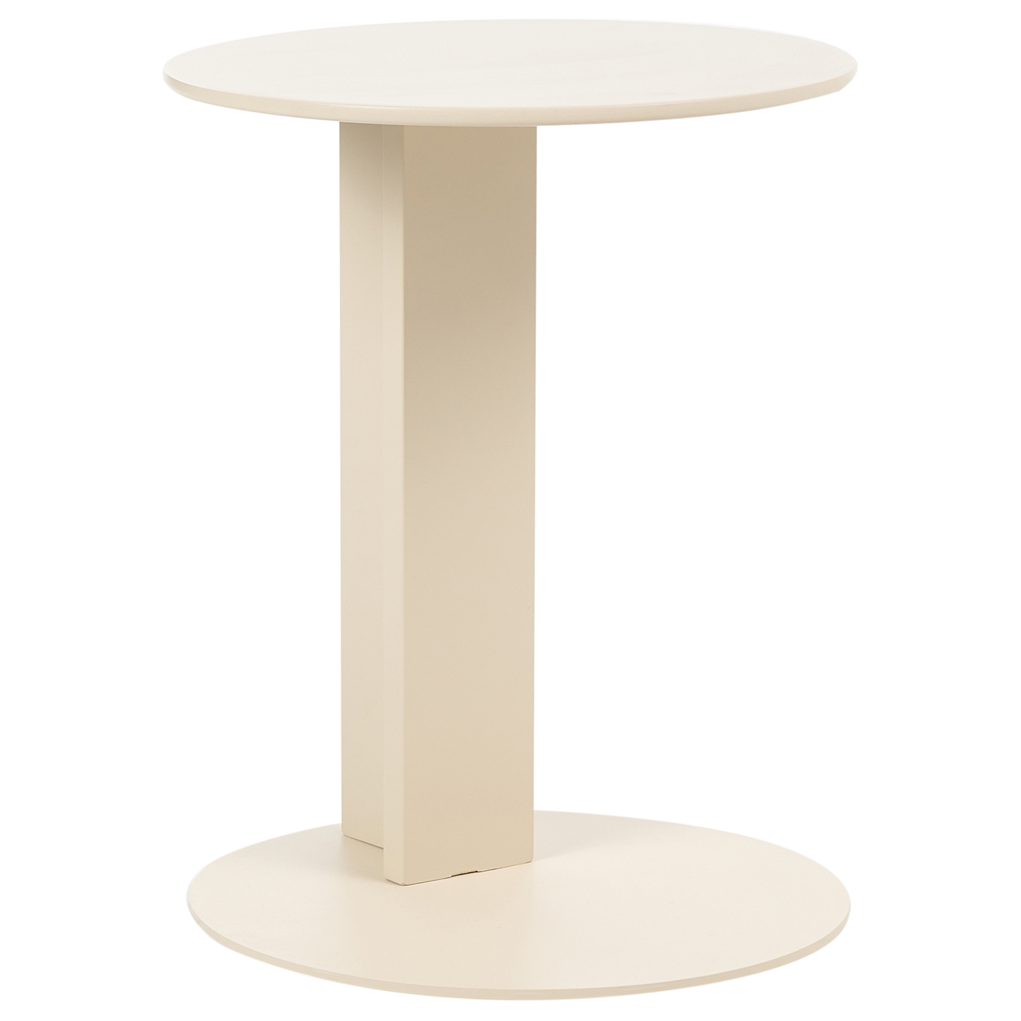 Sidobord för trädgården VANZAGO 40 cm 40 cm Metall Beige