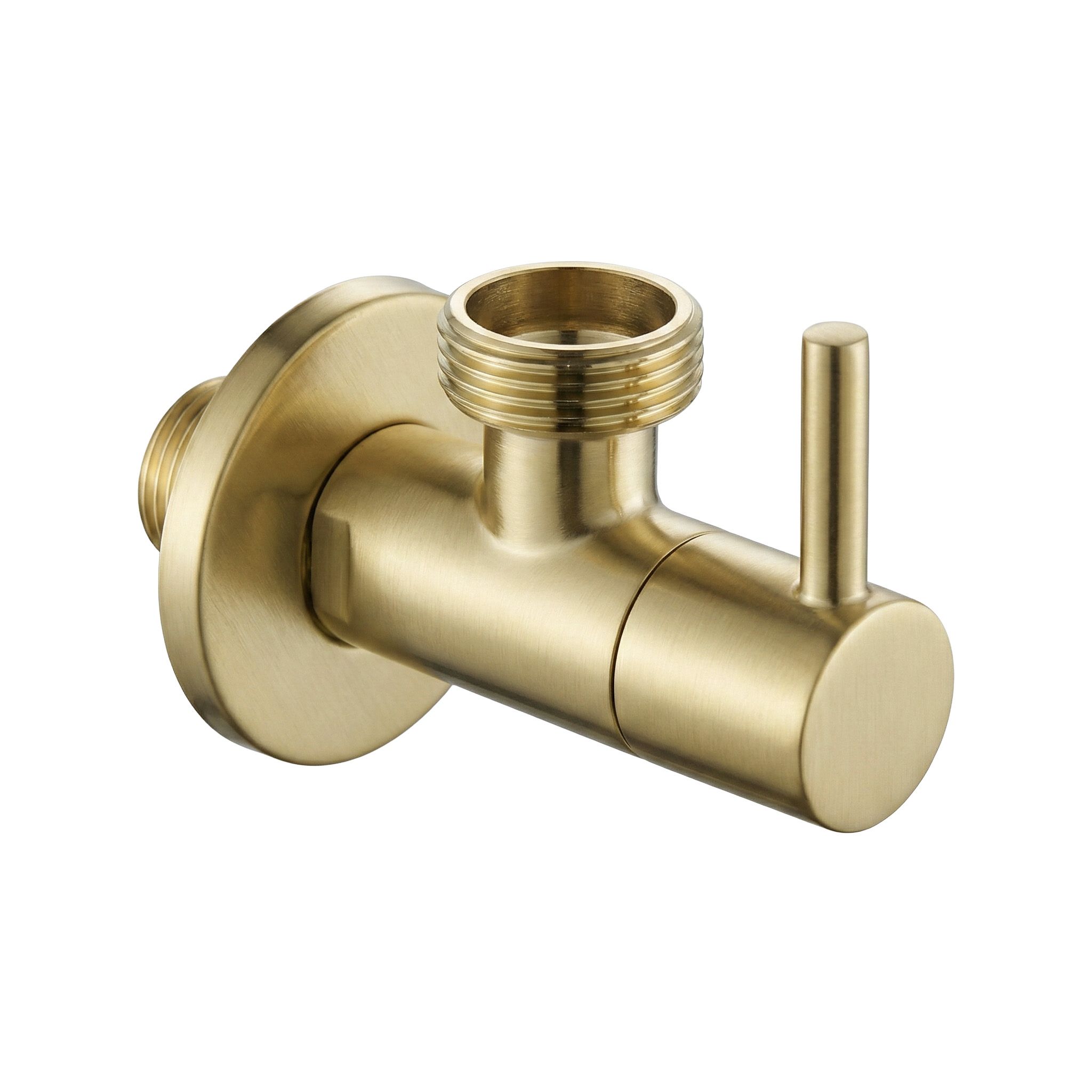 REA vinkelventil 1/2" x 3/4" , Borstat guld, 7,1x5x6cm