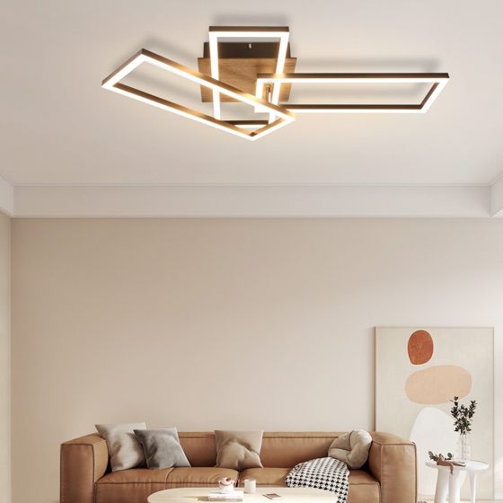 NETTLIFE LED - taklampa, för sovrum, svart, ram, 64 3 cm, dimbar Med fjärrkontroll, modern, dimbar
