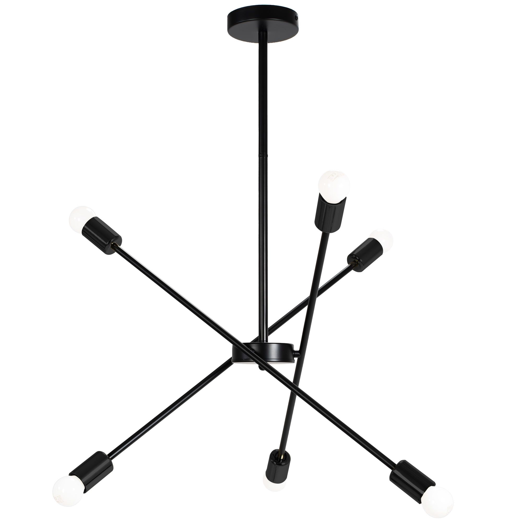 TOOLIGHT hängande taklampa APP1114-6CP Svart 72x12x72cm