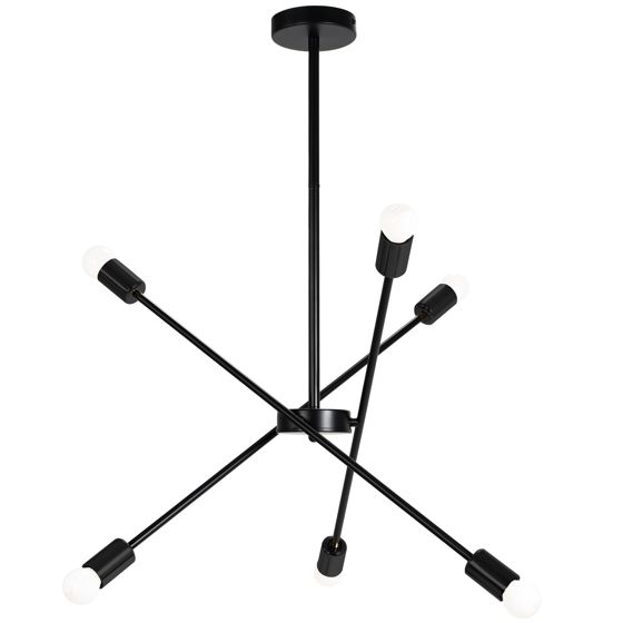 TOOLIGHT hängande taklampa APP1114-6CP Svart 72x12x72cm