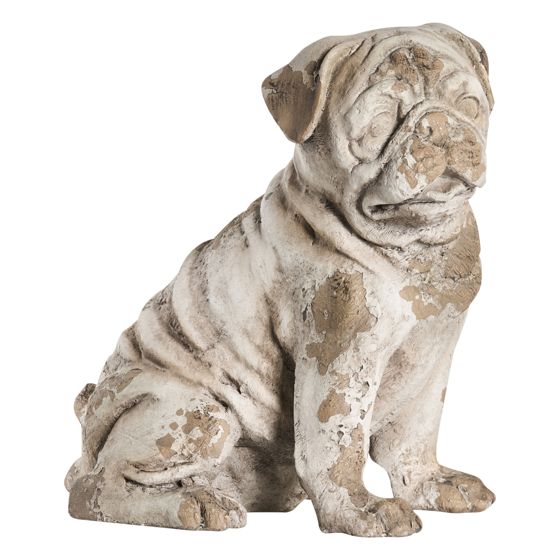 Trädgårdsstaty SARNANO Hund 30 cm Beige