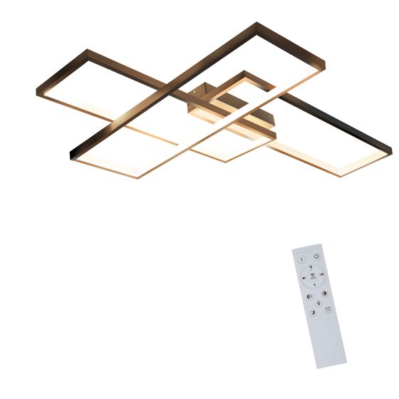 NETTLIFE LED-taklampa, 65 cm, svart, sovrumslampa, dimbar med fjärrkontroll, 65 W