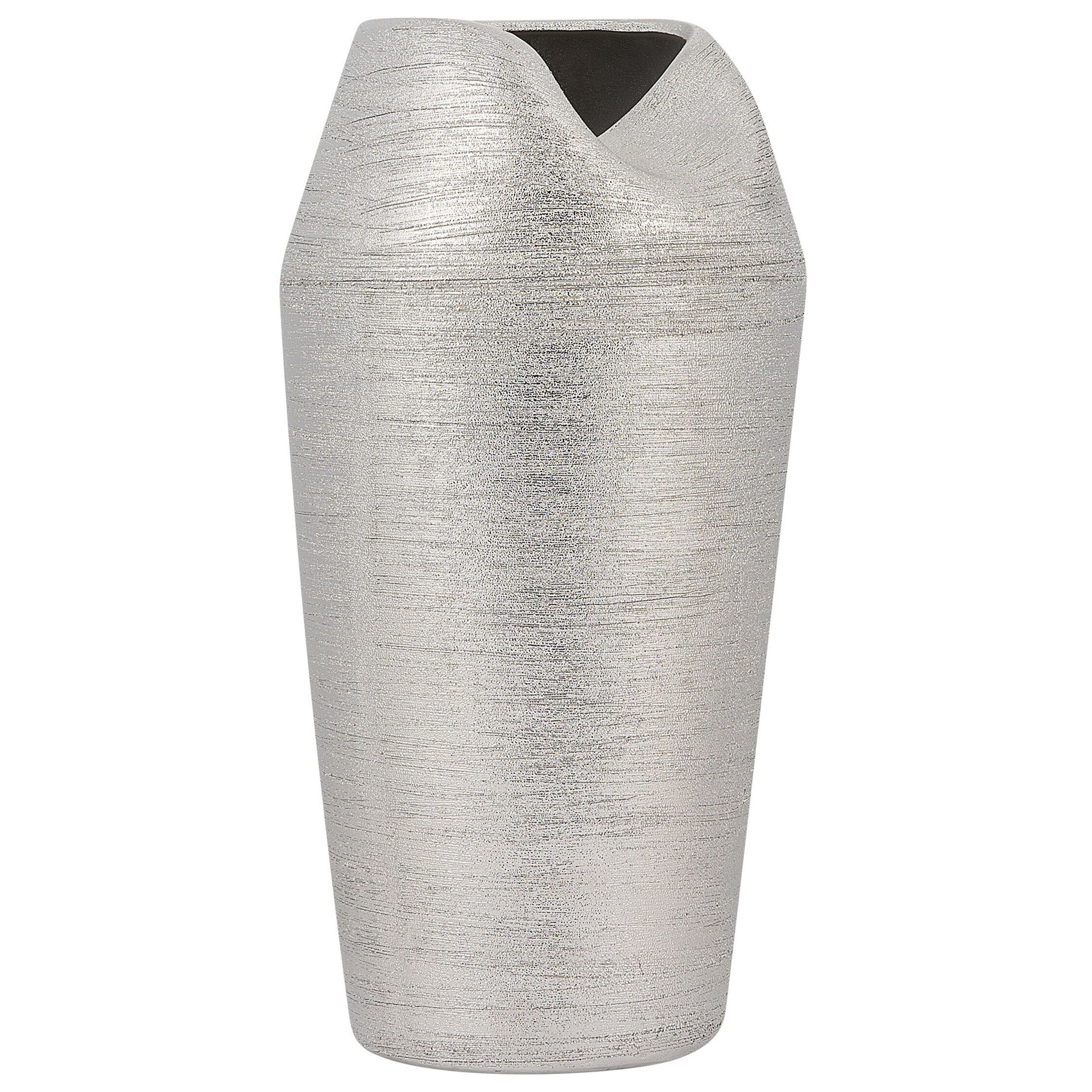 Dekorationsvas APAMEA 33 cm Stengods Silver