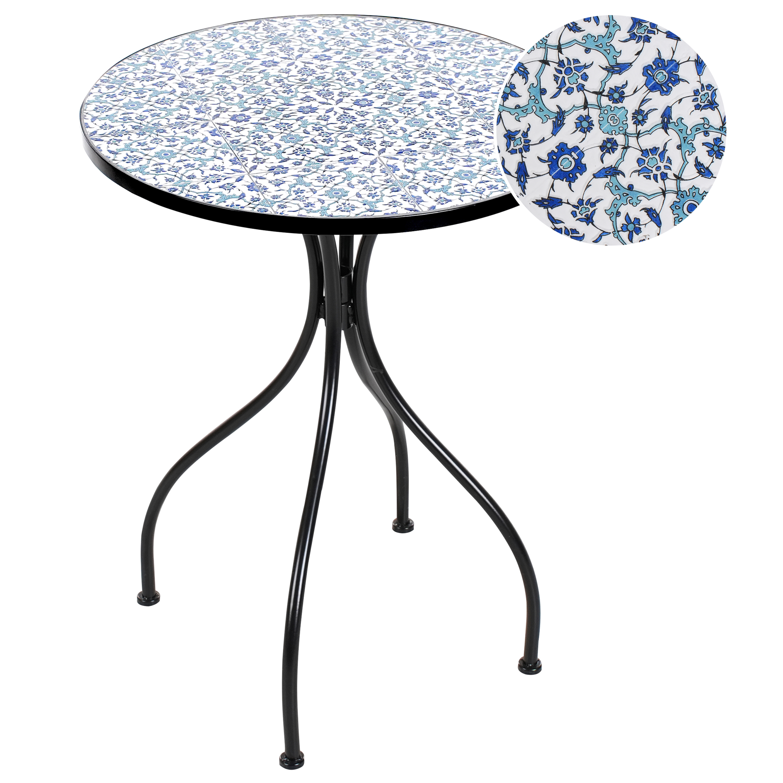 Bistrobord CHAPECO 60 cm 60 cm Metall Svart