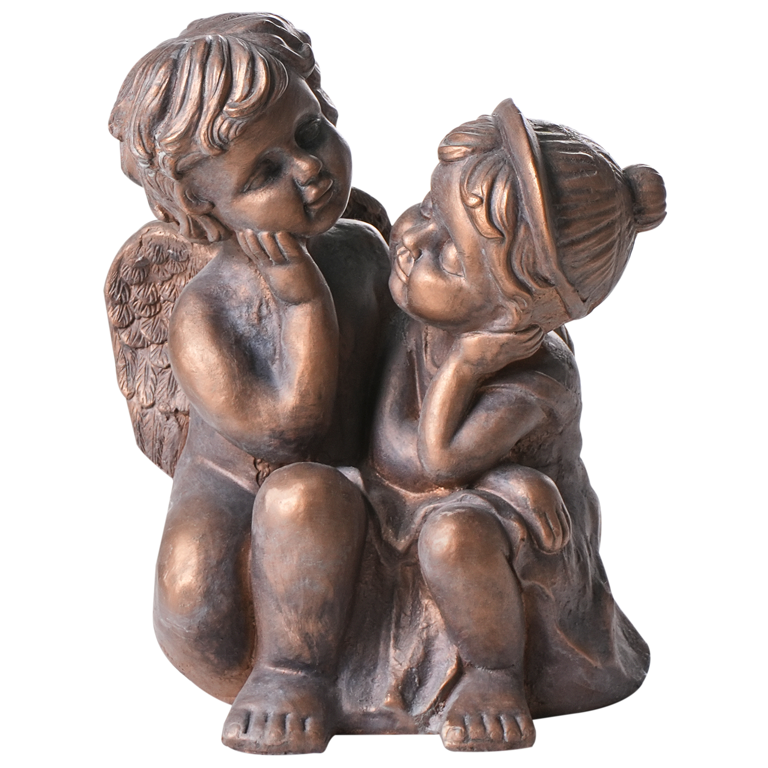 Trädgårdsfigur DAMARO Barn Brun