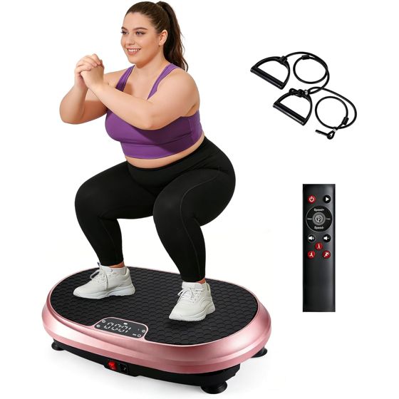 ZMH vibrationsplatta 200 W, 199 justerbara effektnivåer, 5 program, inbyggd högtalare, max 150 kg