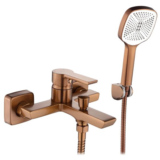 REA Badkarsblandare Argus Borstad Koppar, 11x14,5x10cm
