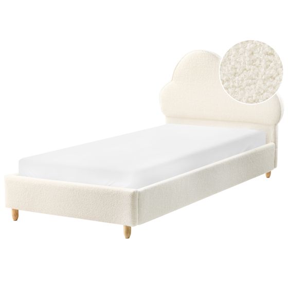 Barnsäng Moln Bouclé BELLEVUE 90 x 200 cm Off-White