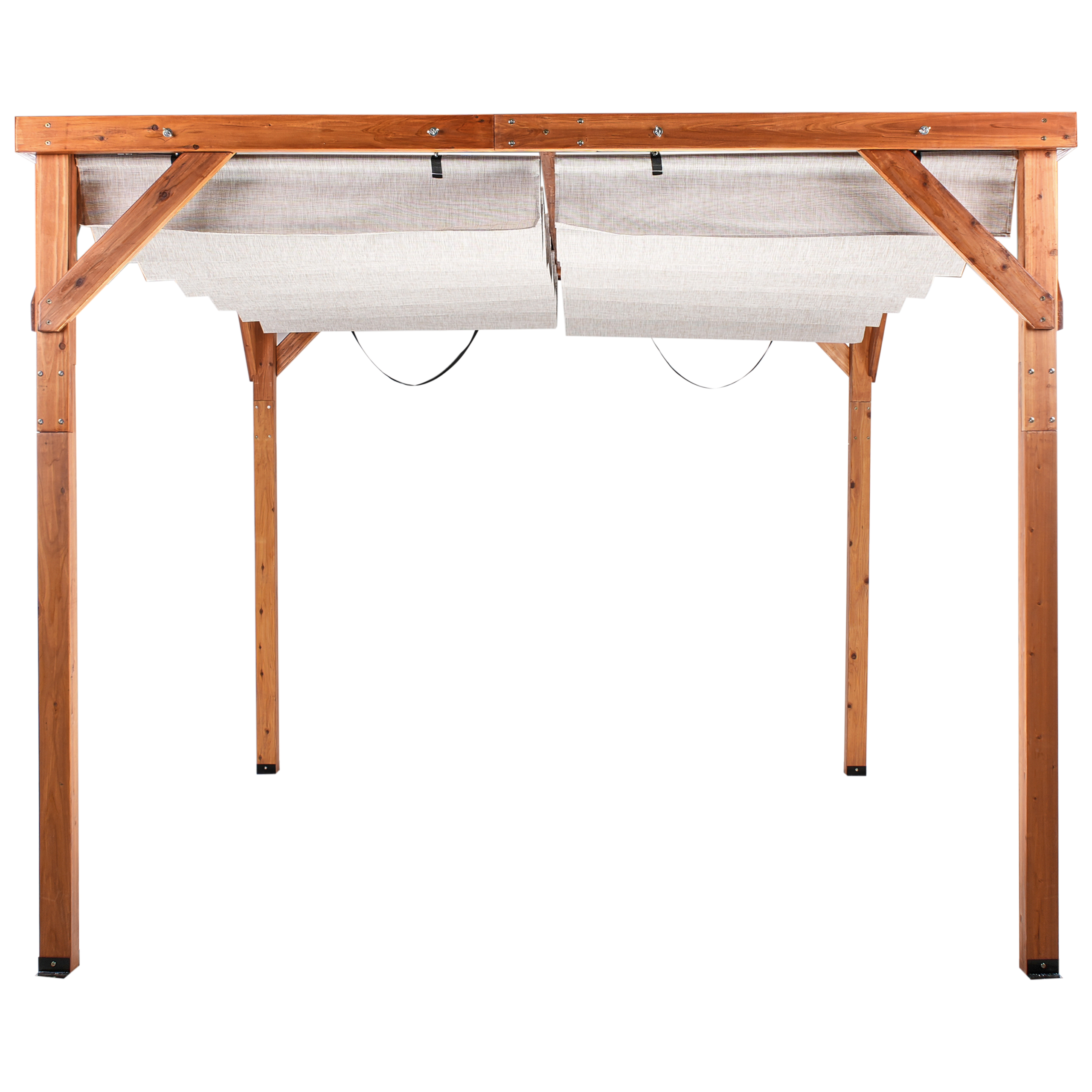 Paviljong VILLAROSA 320 cm 380 cm Granträ Brun/ Beige
