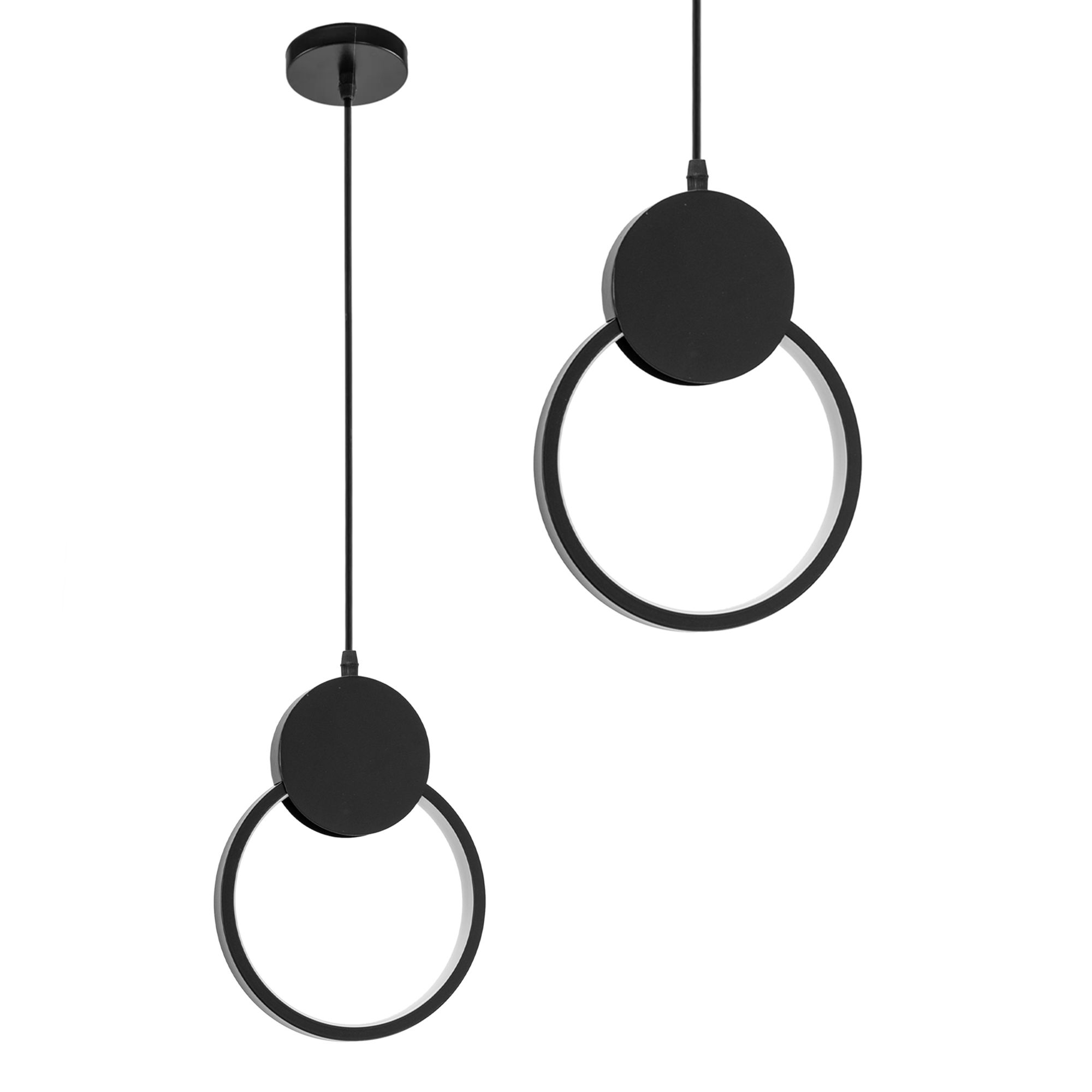 TOOLIGHT hängande taklampa LED APP852-CP Svart 26,5x20x26,5cm