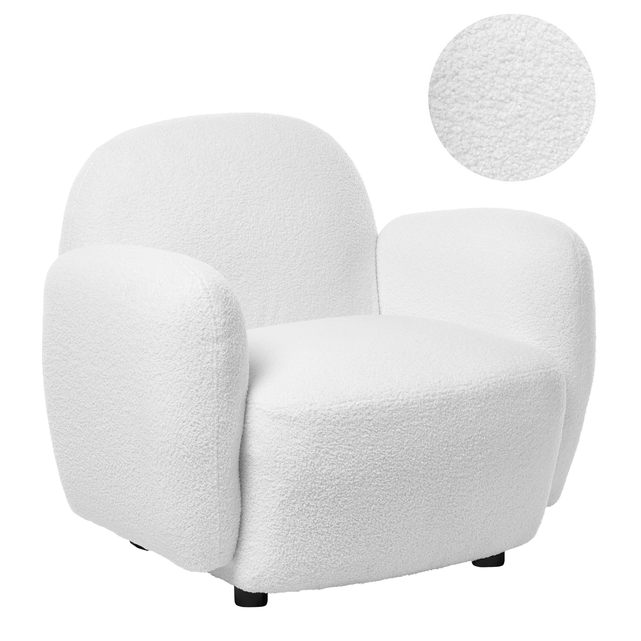Fåtölj JULE Bouclé Off-White