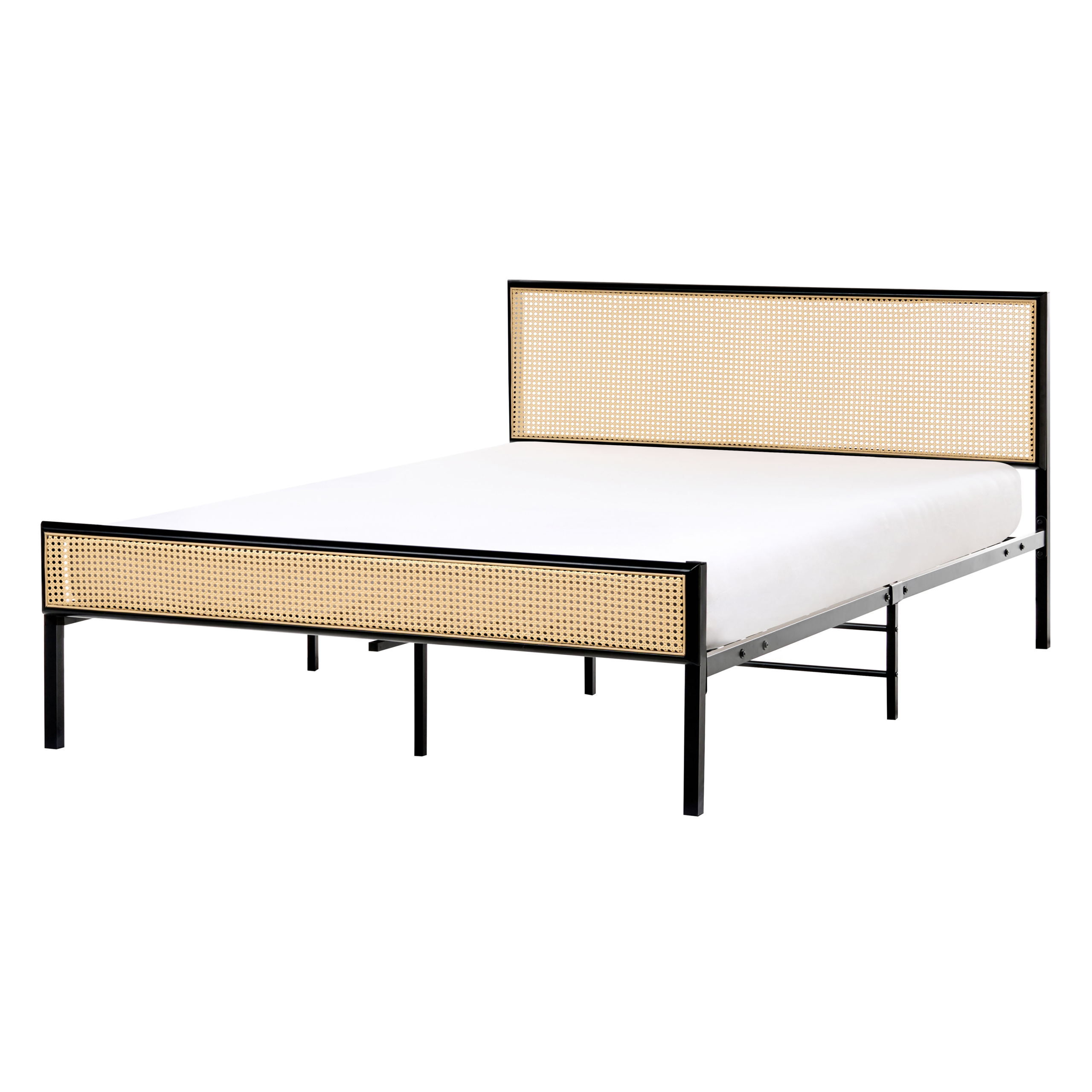 Säng med lamellram Konstrotting AVANTON 140 x 200 cm Svart