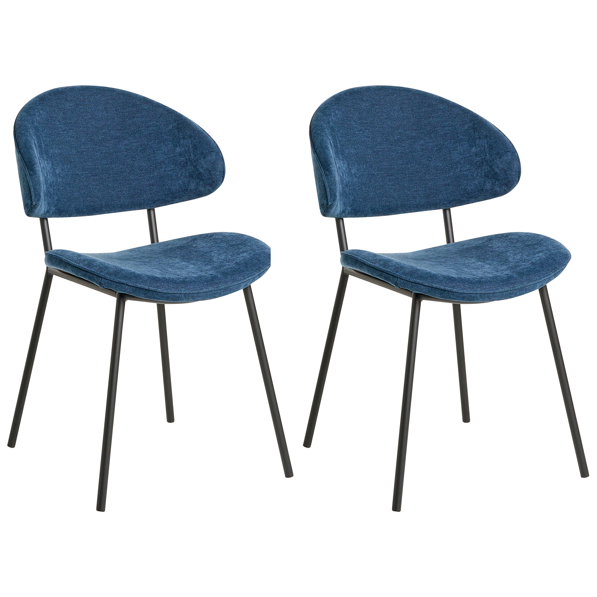 Set med 2 matstolar KIANA Mörkblå
