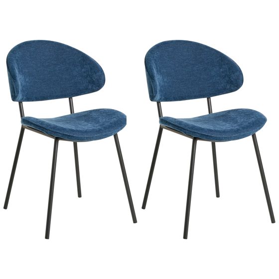 Set med 2 matstolar KIANA Mörkblå