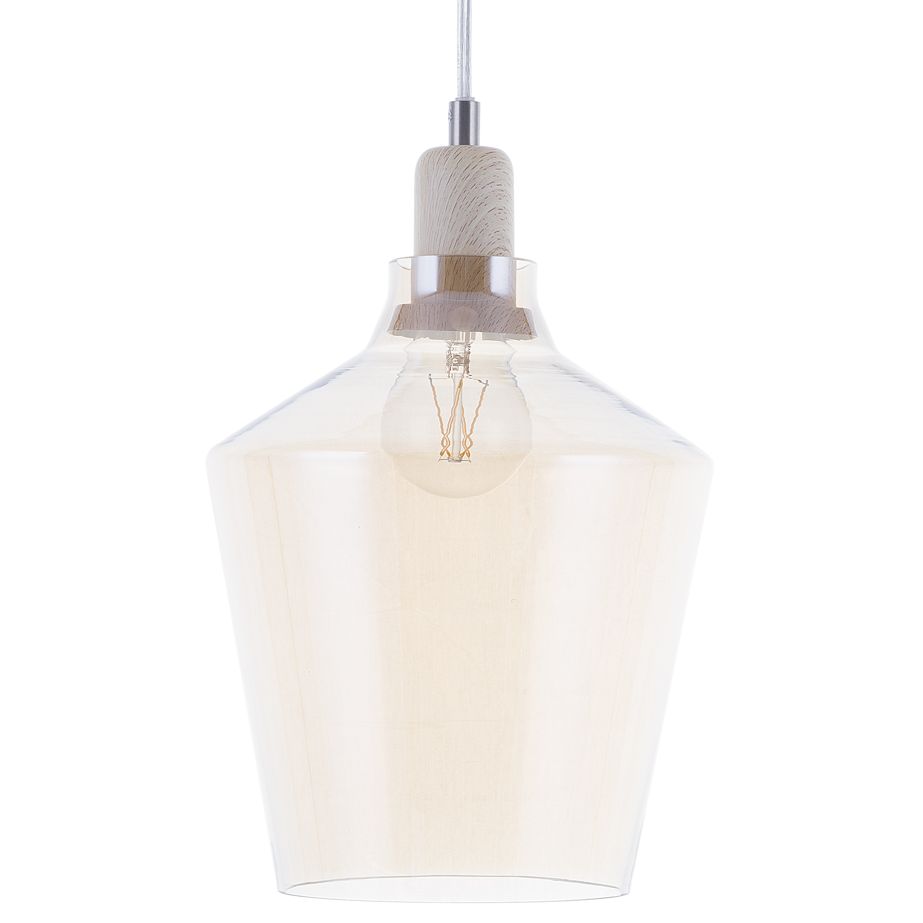 Pendellampa SANTON Glas Guld