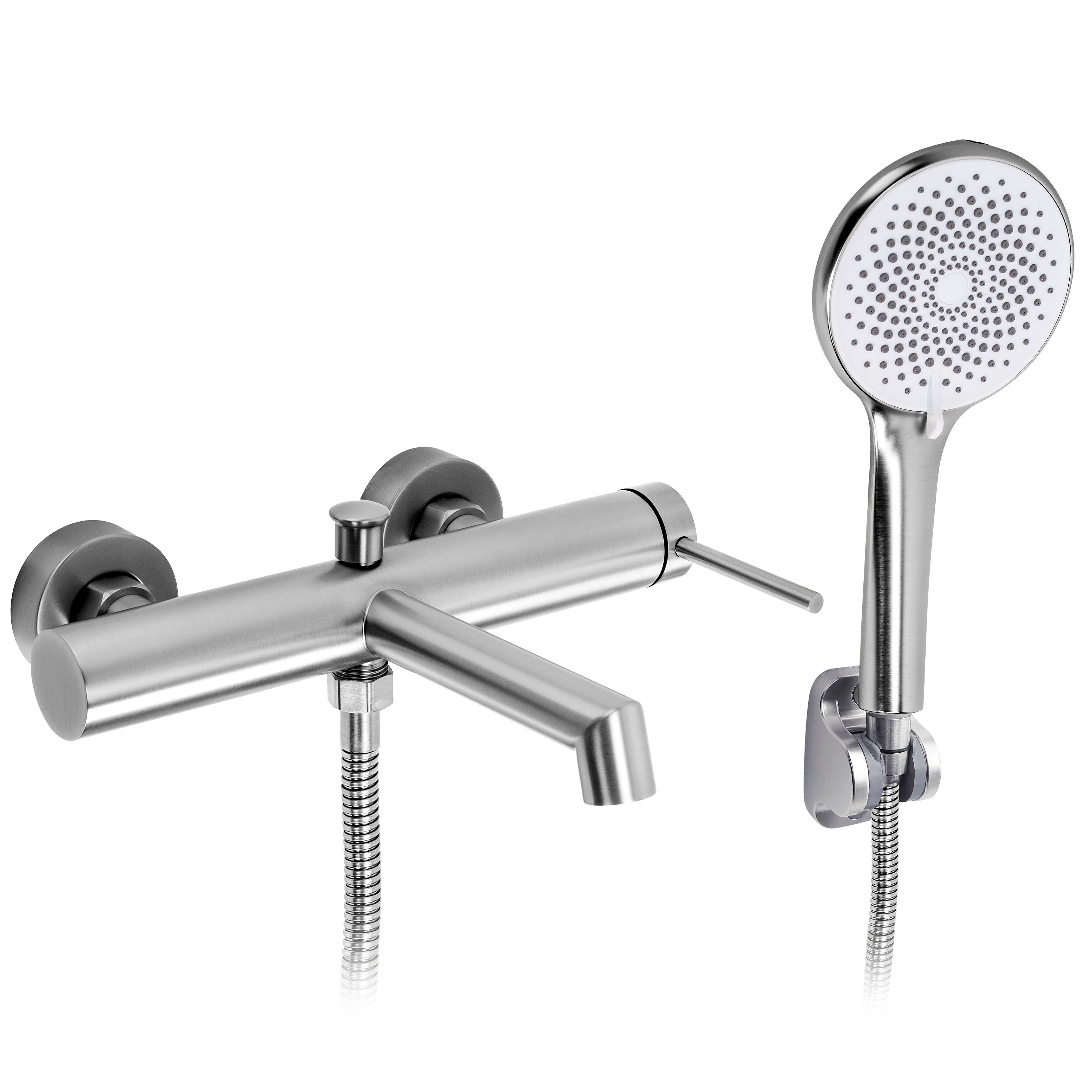REA Badkarsblandare JS-A701303N Borstad Nickel, 12,5x15x10cm