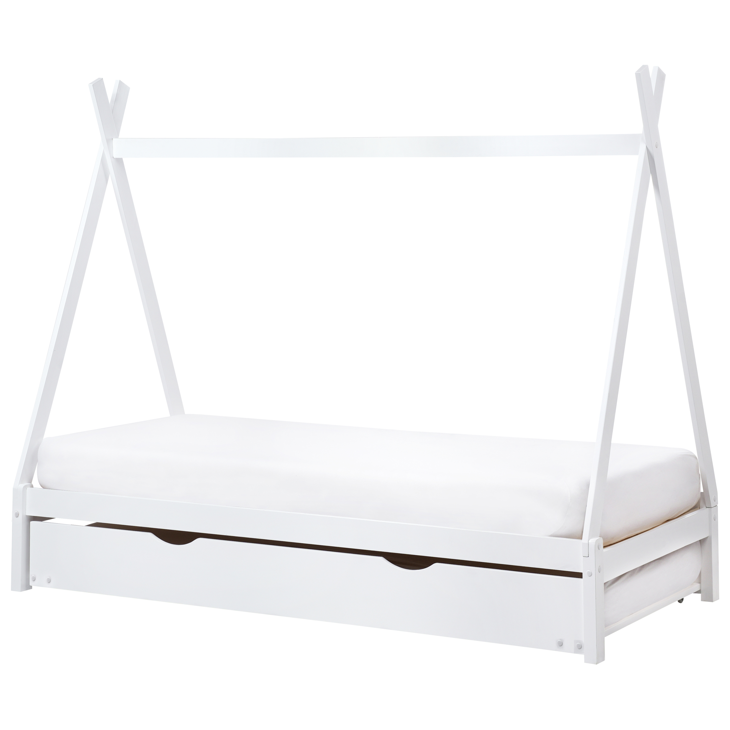 Utdragbar barnsäng Furu TALMONTIERS 90 x 200 cm Vit