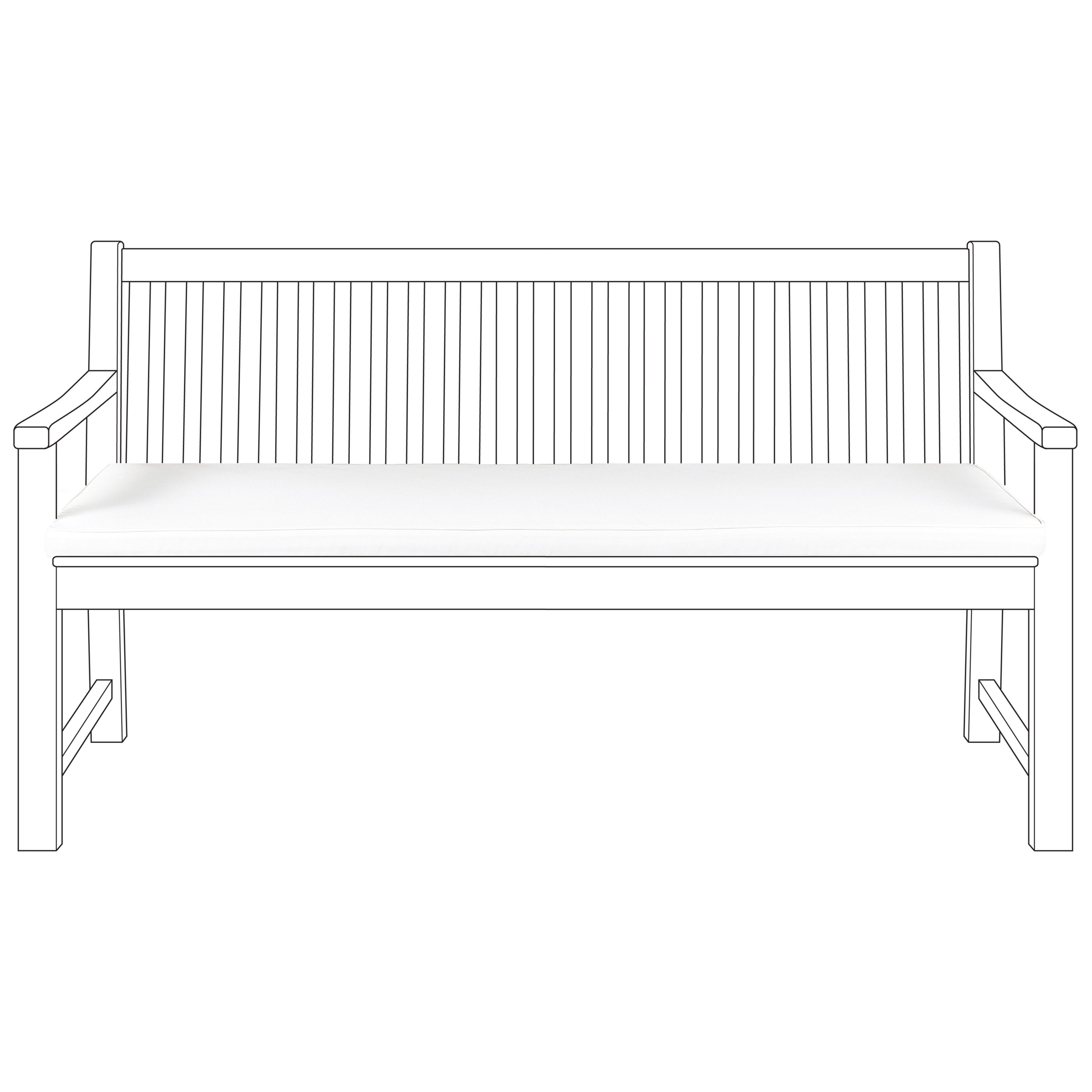 Sittdyna för bänk VIVARA 152 x 54 cm Off-White