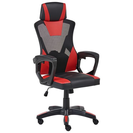 Kontorsstol IGNIS Konstläder Röd