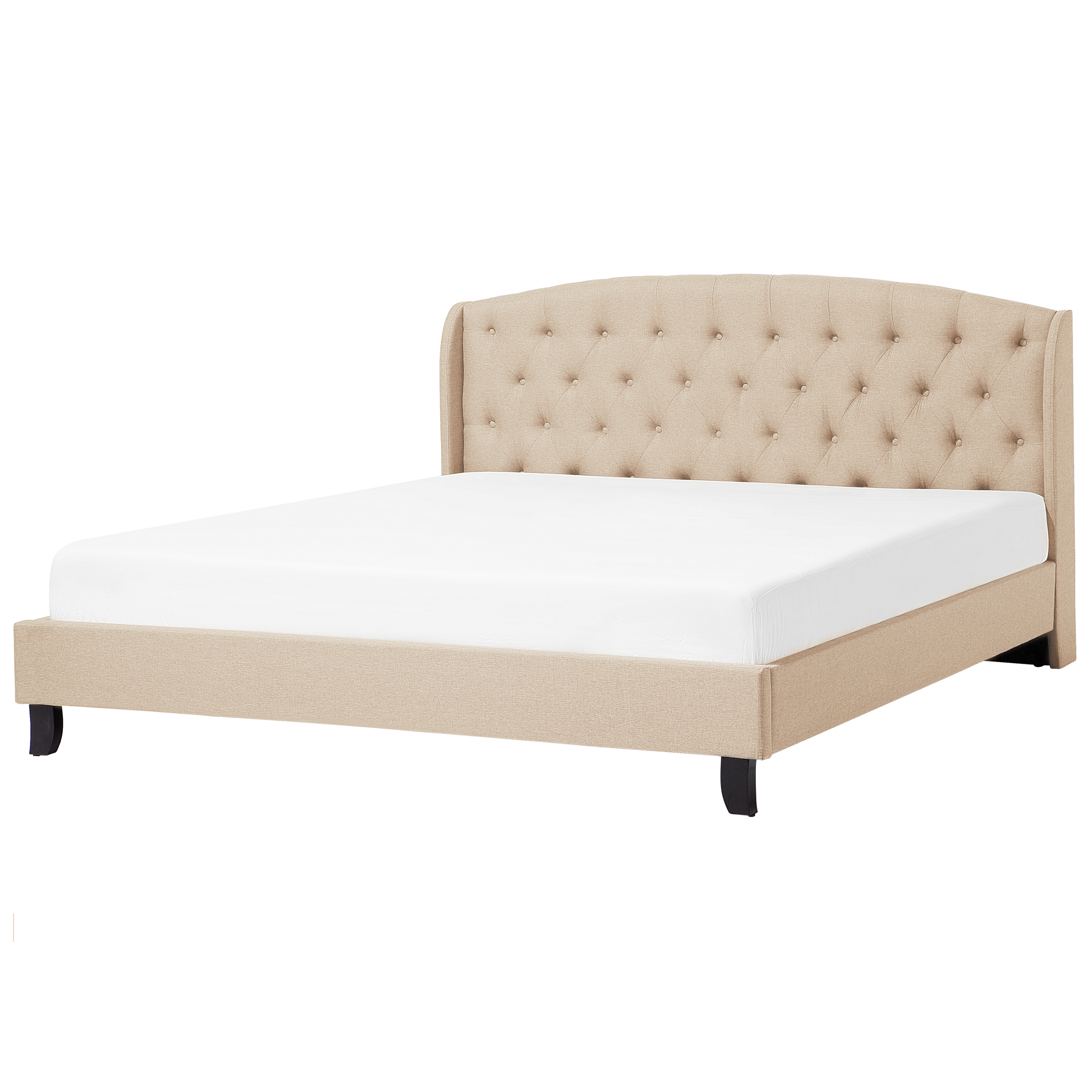 Säng med lamellram BORDEAUX 180 x 200 cm Beige