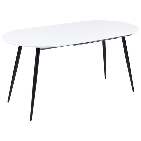 Förlängningsbart matbord STAVERTON Vit 120/160 cm 80 cm