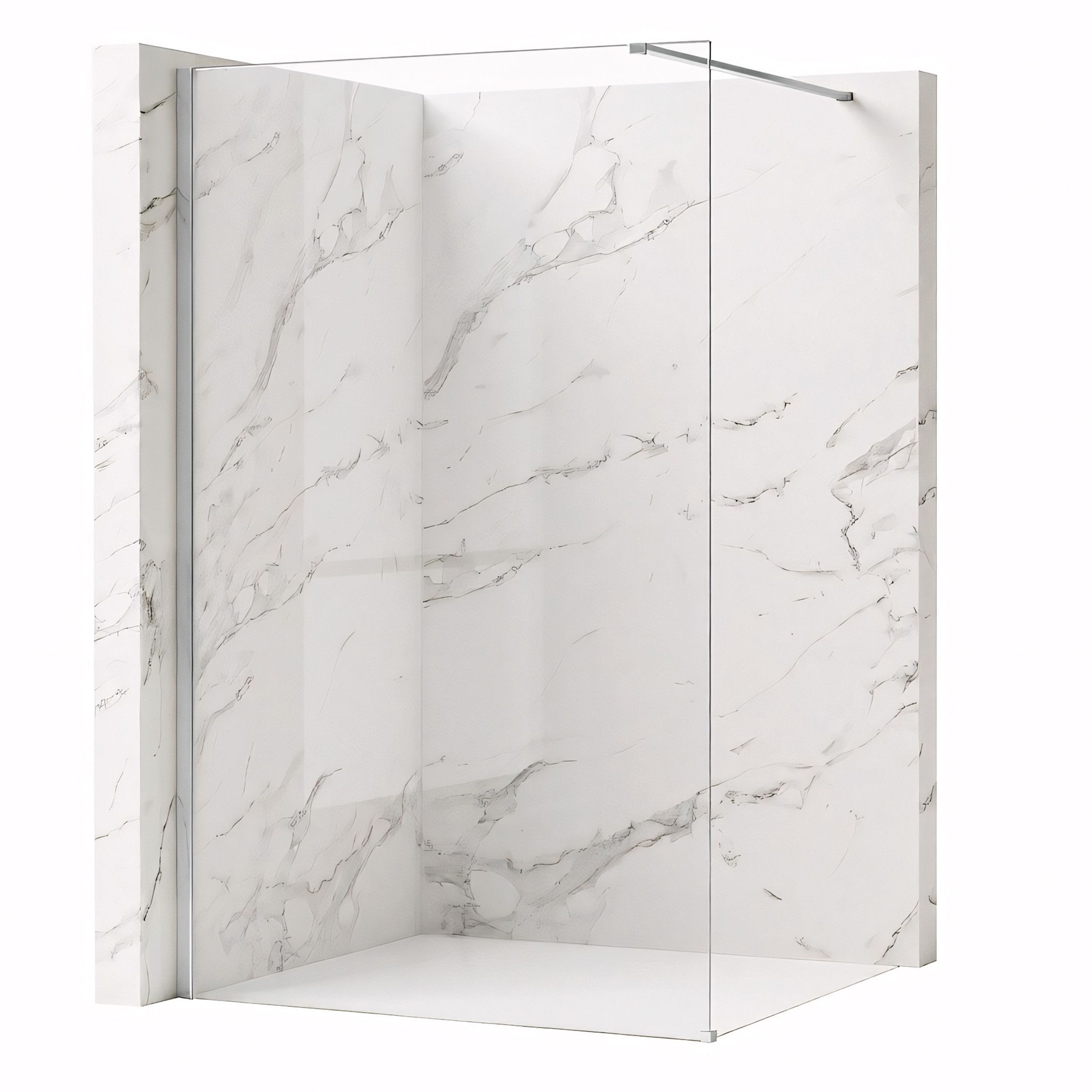 REA Duschvägg Flexi Transparent 140 Krom, 120x140x195cm