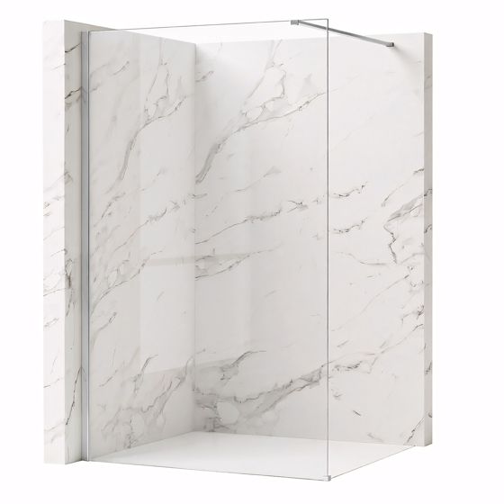 REA Duschvägg Flexi Transparent 140 Krom, 120x140x195cm