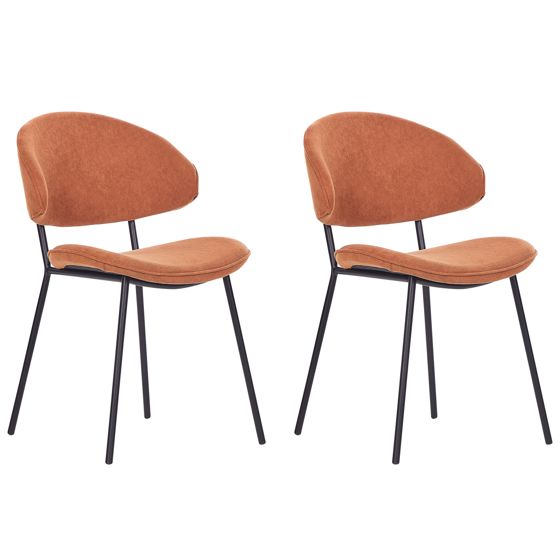 Set med 2 matstolar KIANA Orange
