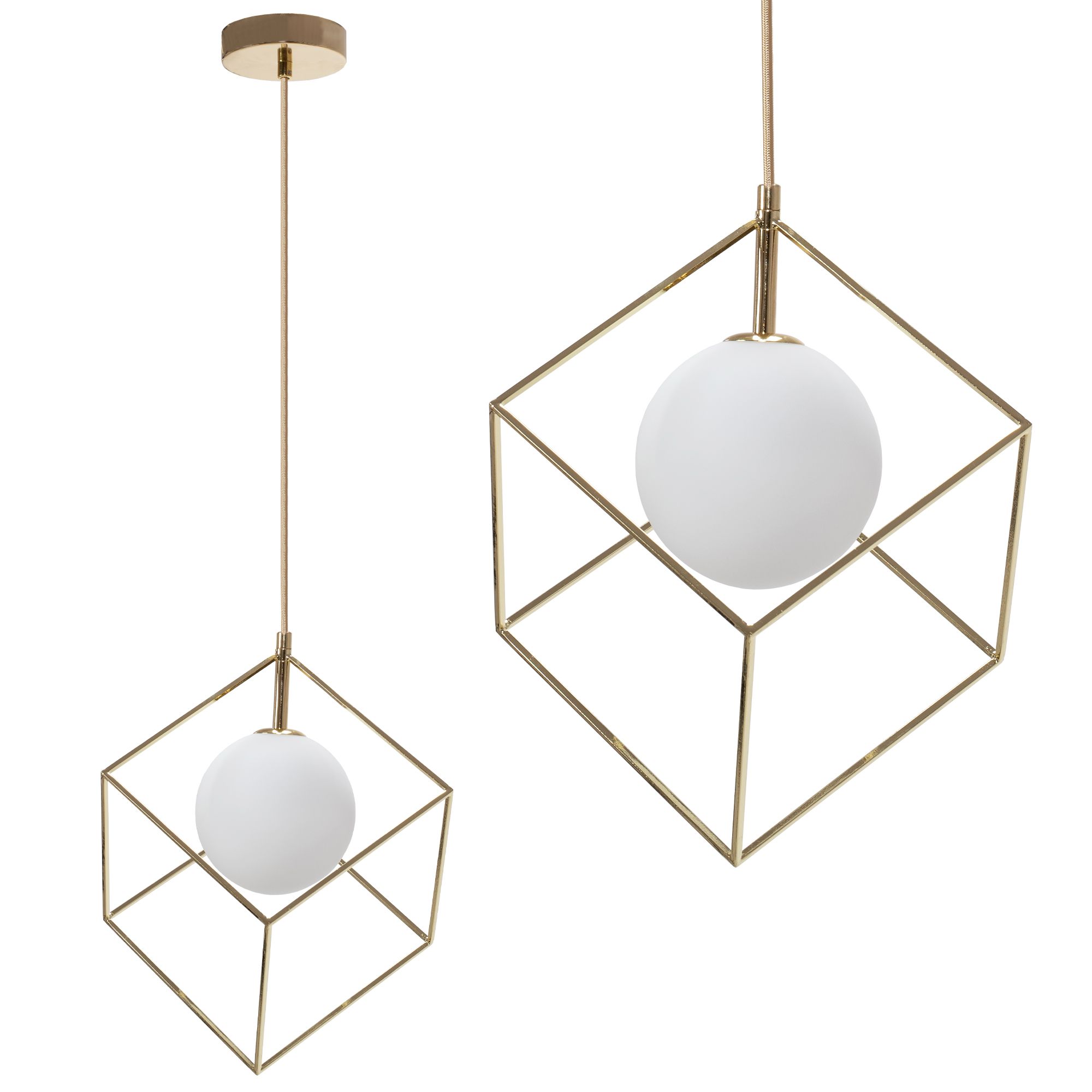 TOOLIGHT hängande taklampa APP1210-1CP Guld 31x31x32cm