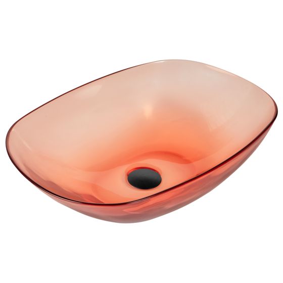 Tvättställ för bänkskiva MOENGO 54 x 36 cm Kompositmaterial Ljusröd
