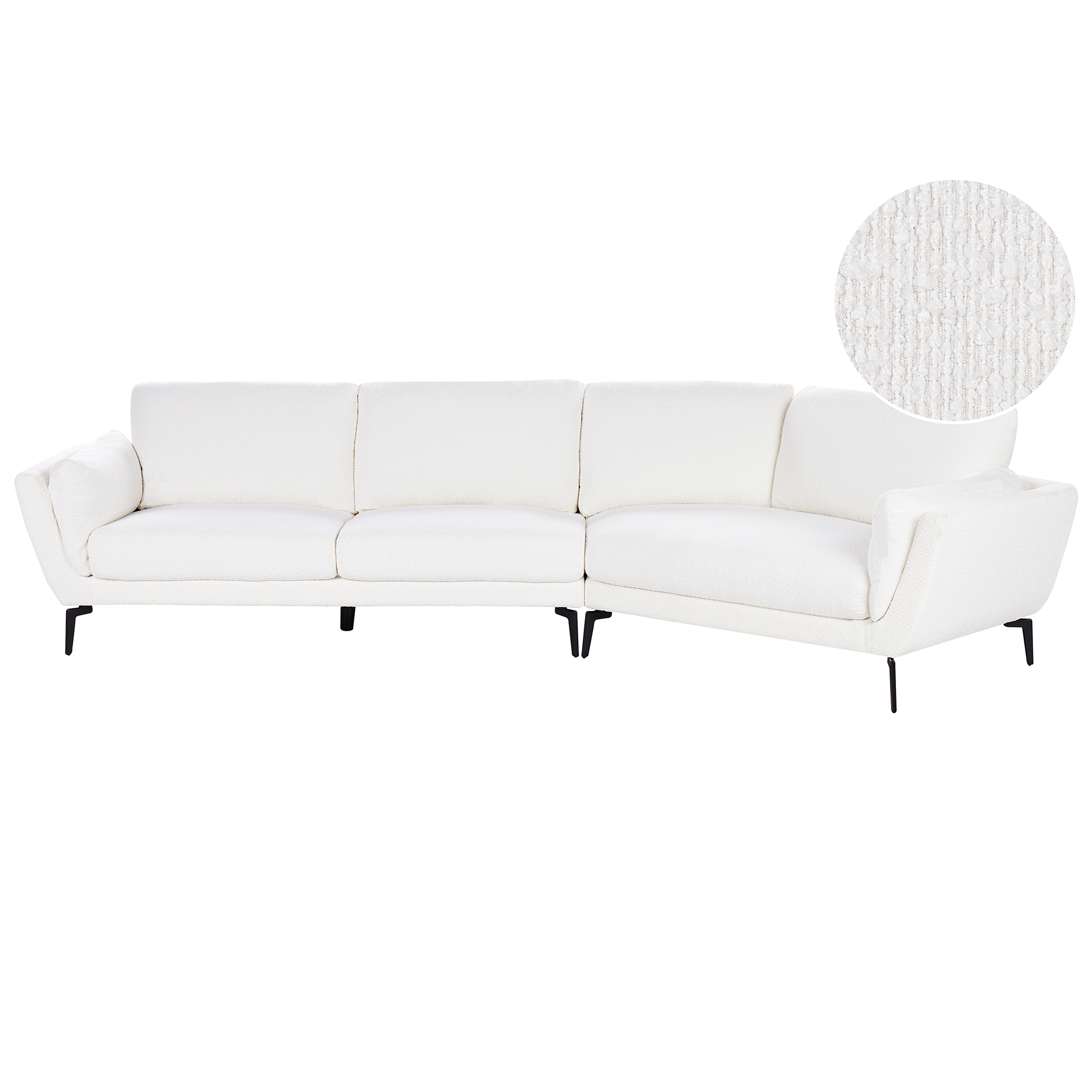 Soffa 3-sits KANSSELI Bouclé Vit