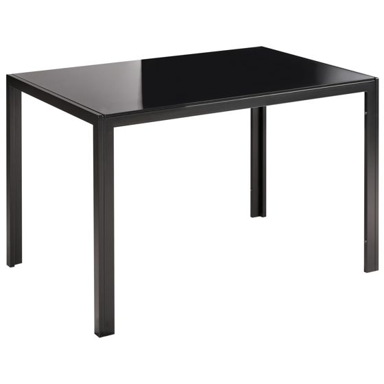 Matbord LAVOS Svart 120 cm 80 cm Härdat glas