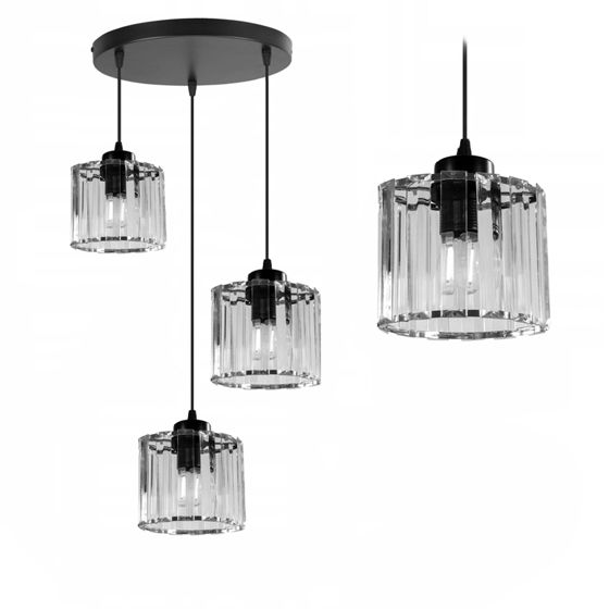 TOOLIGHT hängande taklampa APP513-3CPR Svart 13x25x102cm