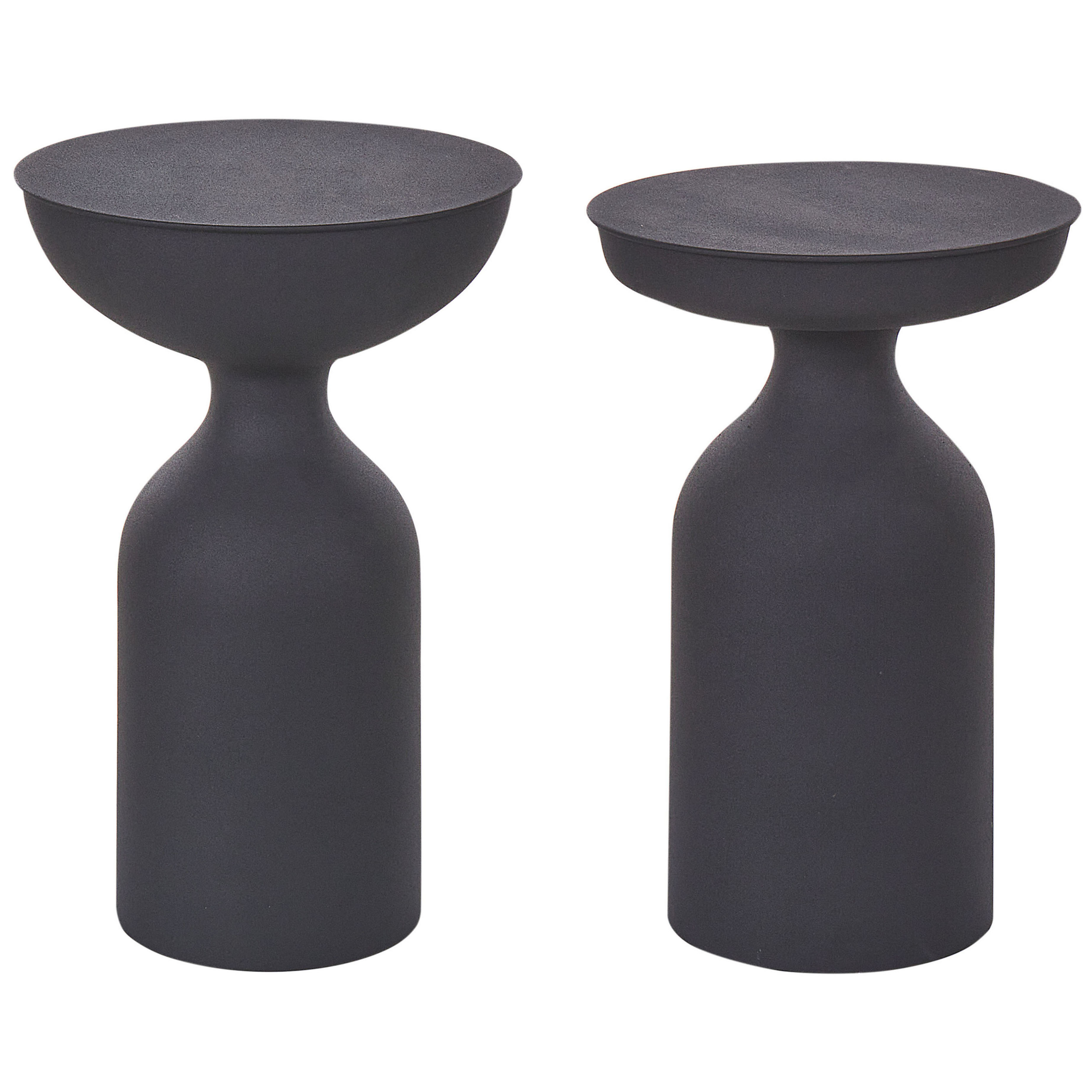 Set med 2 sidobord COTA/TENJO Metall Svart