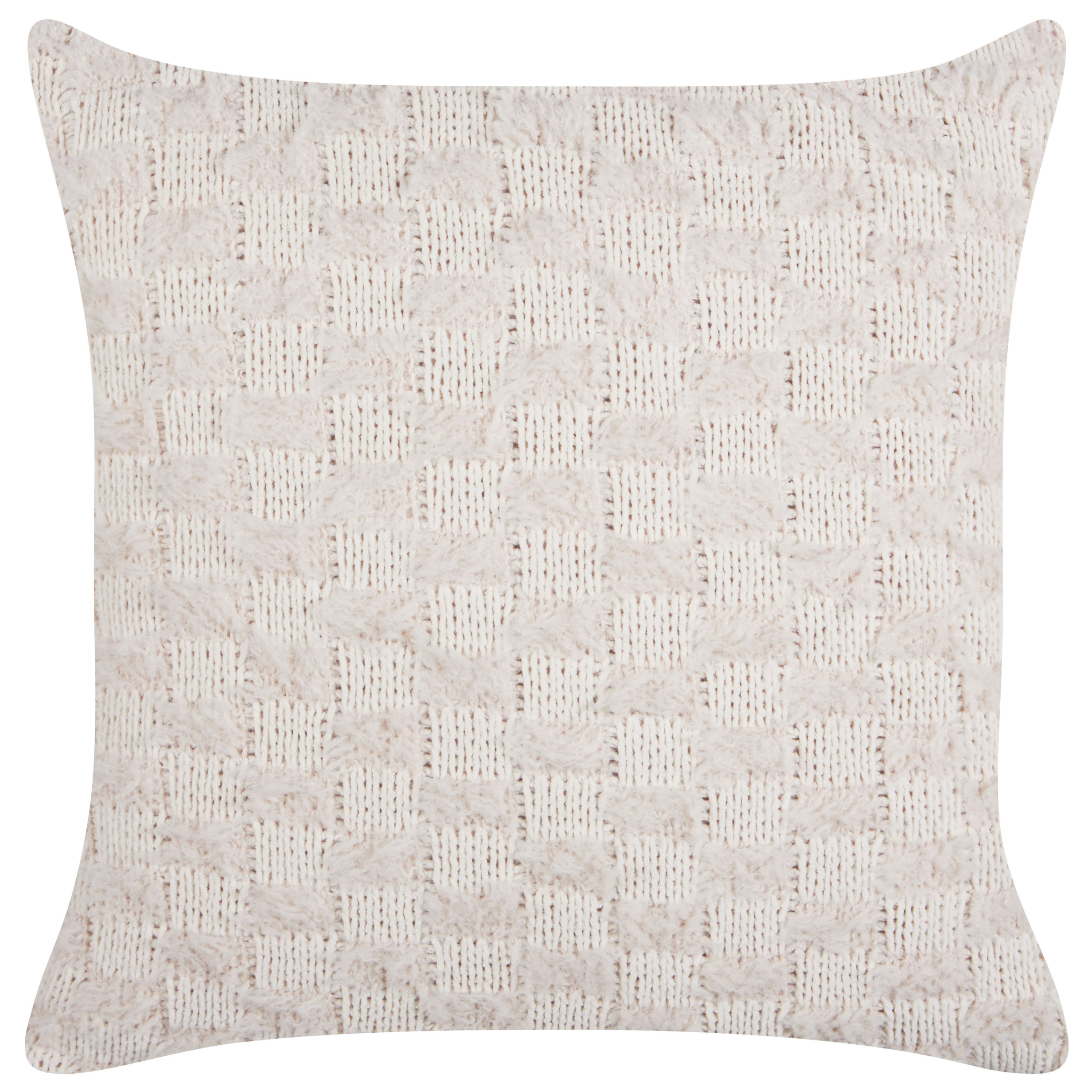 Prydnadskudde BASALIM 45 x 45 cm Beige Monokromt