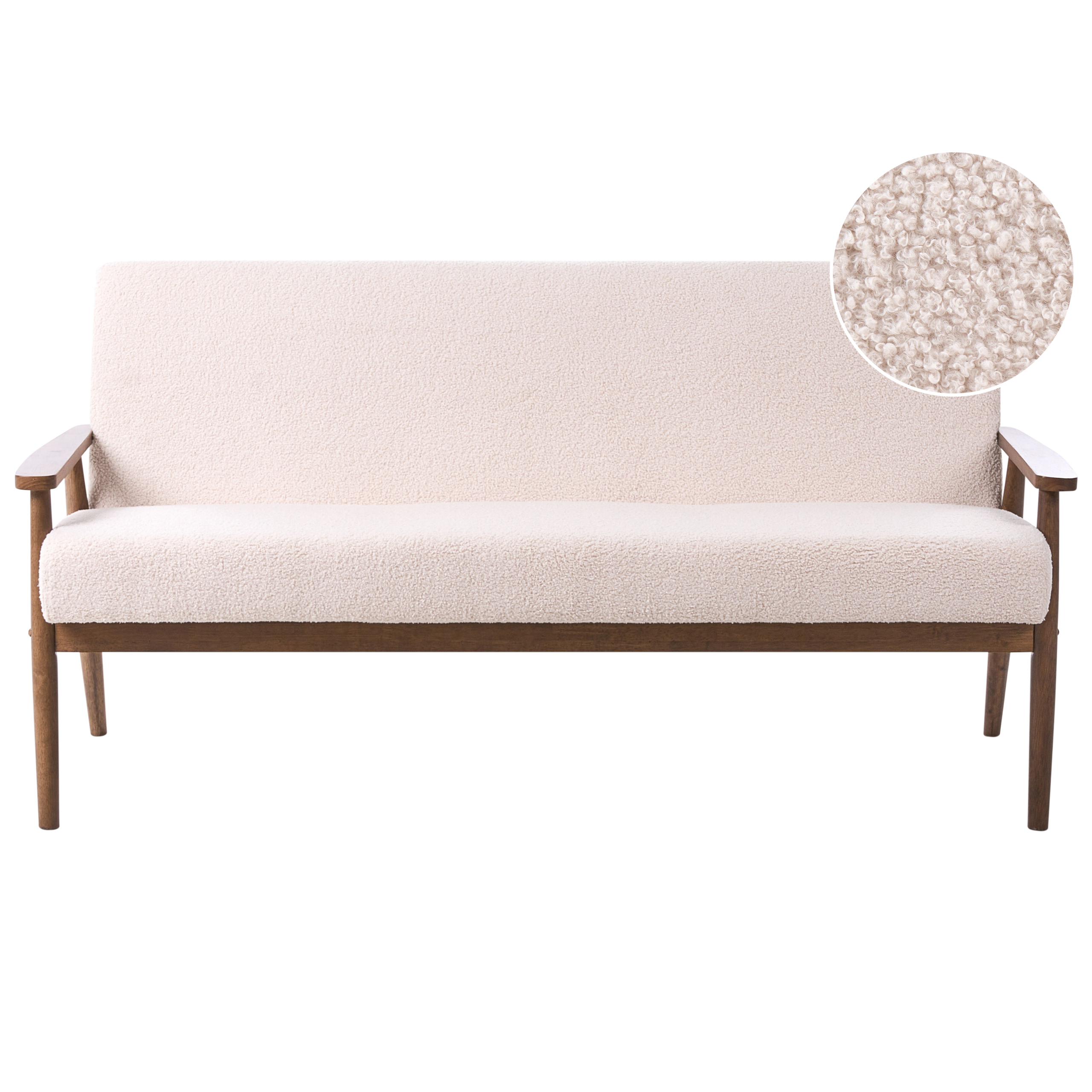 Soffa 3-sits ESRUM Bouclé Mörkbrun/ Beige