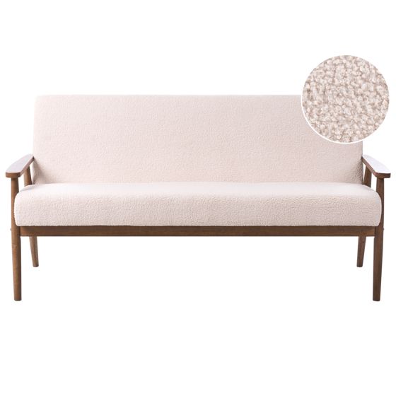 Soffa 3-sits ESRUM Bouclé Mörkbrun/ Beige