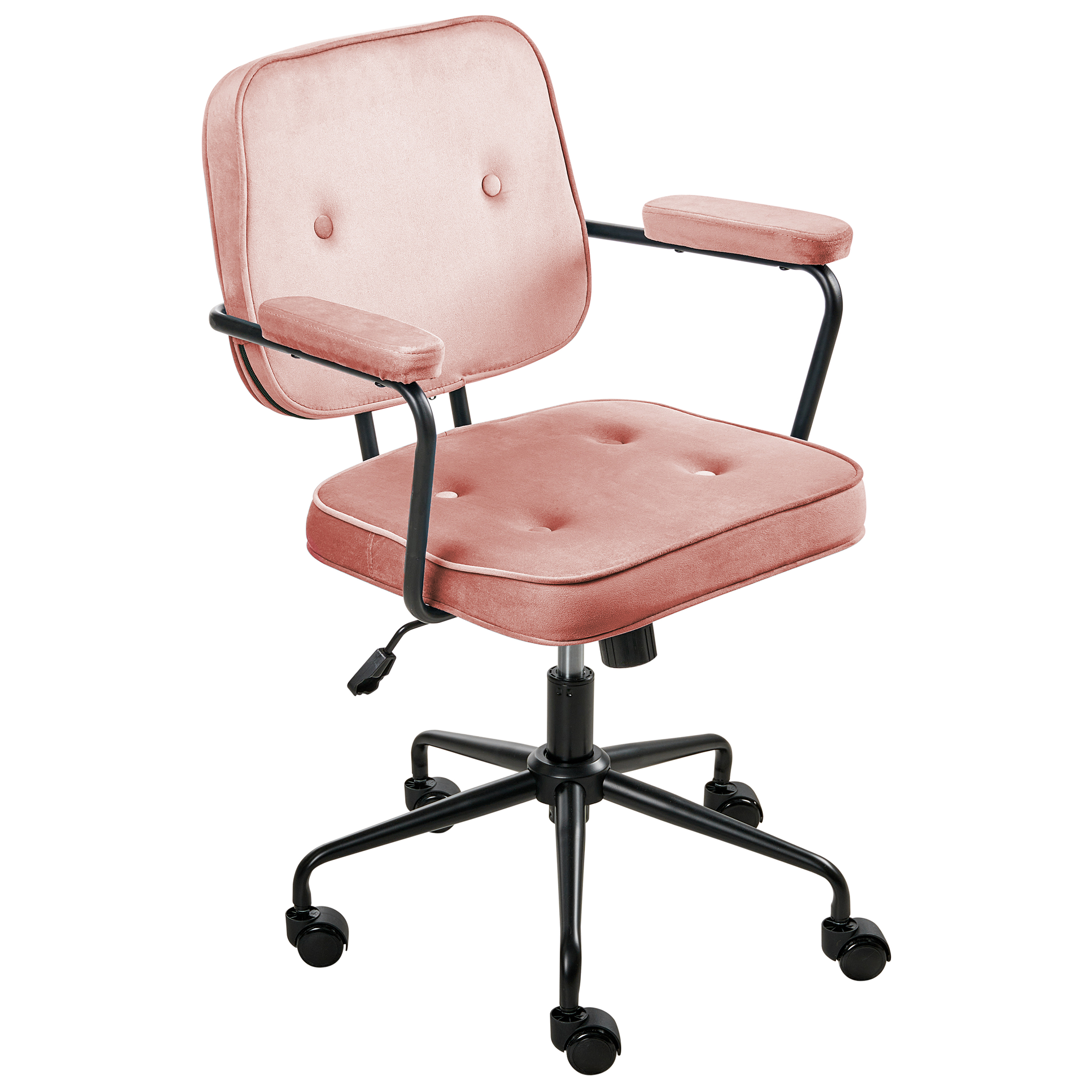 Skrivbordsstol PAWNEE Sammet Rosa