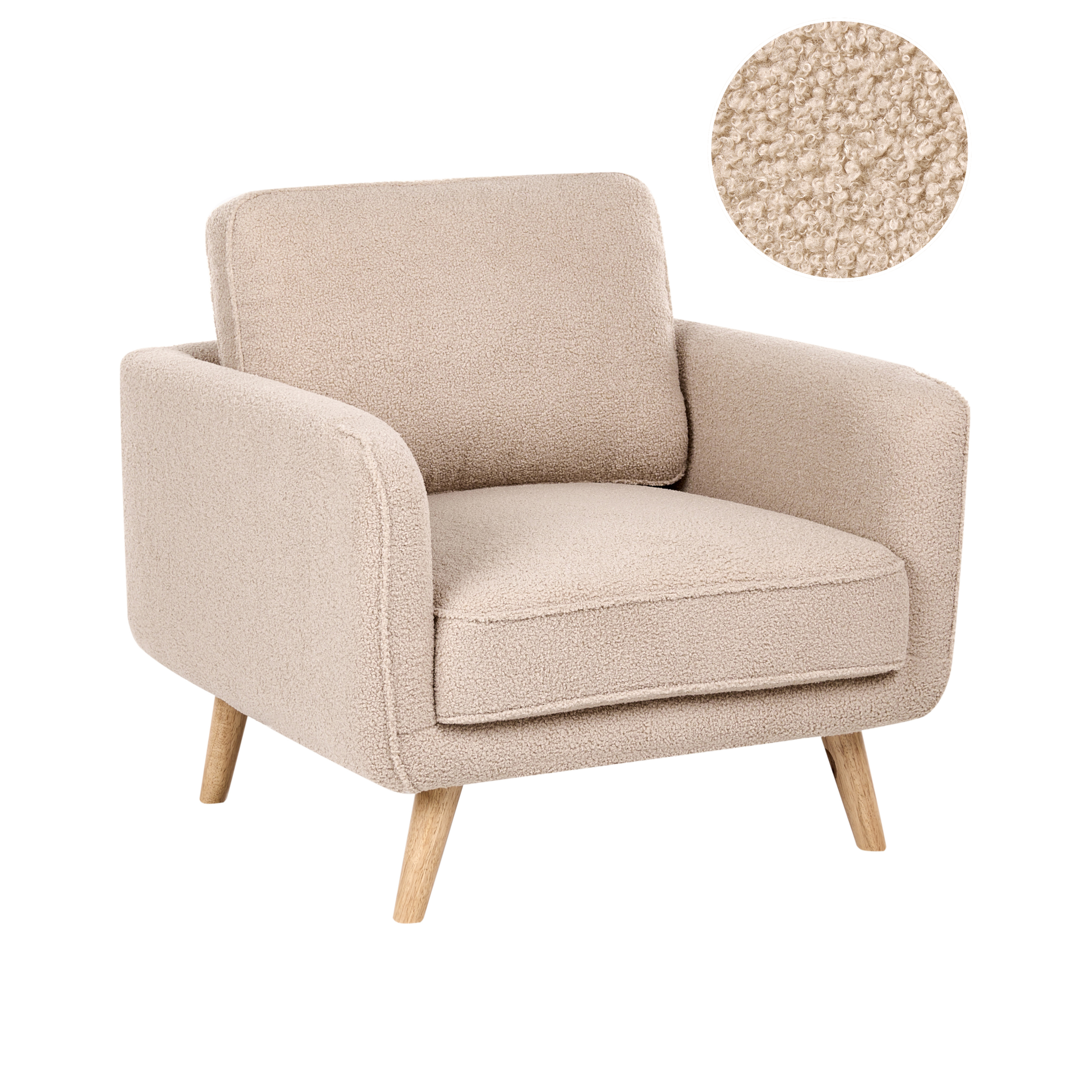 Fåtölj KILJA Bouclé Beige