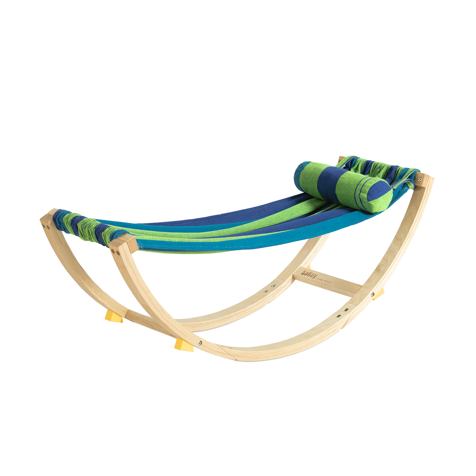 SoBuy Barnhängmatta Lounger Säng Färgglad Sensorisk Gunga för Barn, Inomhus Baby Hammock med Säkerhetsfästen, 122x36x48 cm KMB16-J
