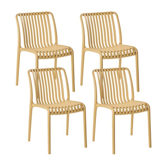 Set med 4 trädgårdsstolar ARICCIA Senapsgul