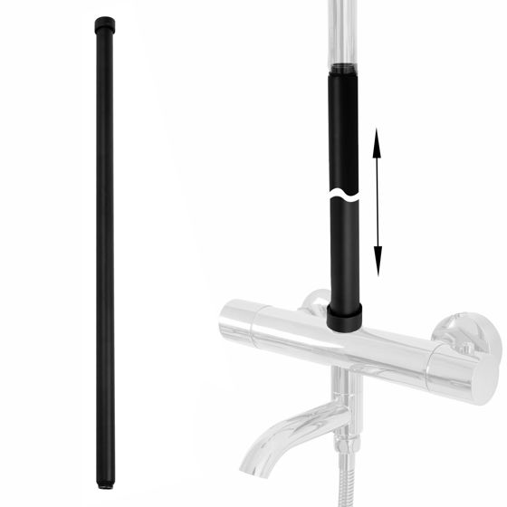 REA Förlängning För Badkar- Och Duschset 60cm Svart, 2,2x2,2x61,5cm